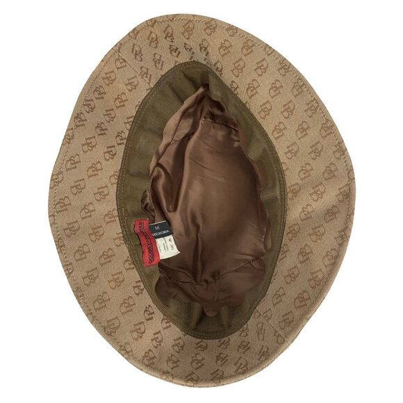 DOONEY & BOURKE Bucket Hat Beige Monogram All Over Print Size M - Picture 7 of 10